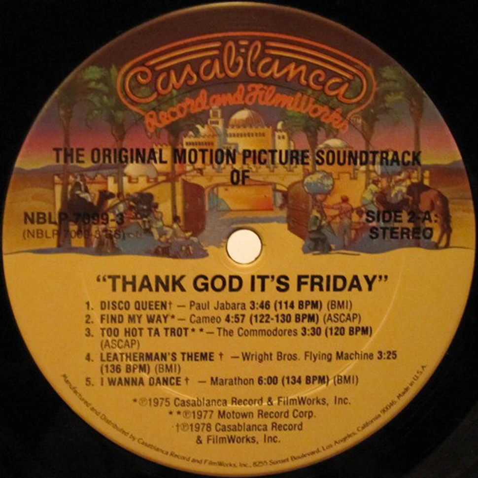 V.A. - Thank God It's Friday (The Original Motion Picture Soundtrack)