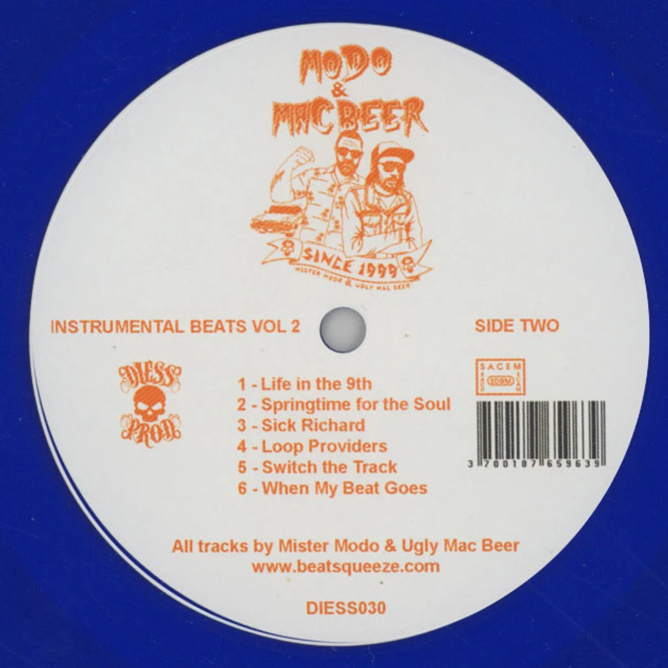 Mister Modo & Ugly Mac Beer - Instrumental Beats Volume 2 Blue Vinyl Edition