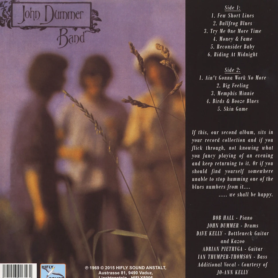 John Dummer Band - John Dummer Band Colored Vinyl Edition