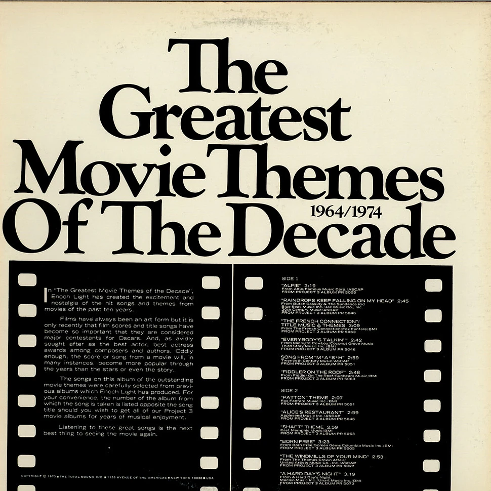 Enoch Light - The Greatest Movie Themes Of The Decade 1964/1974