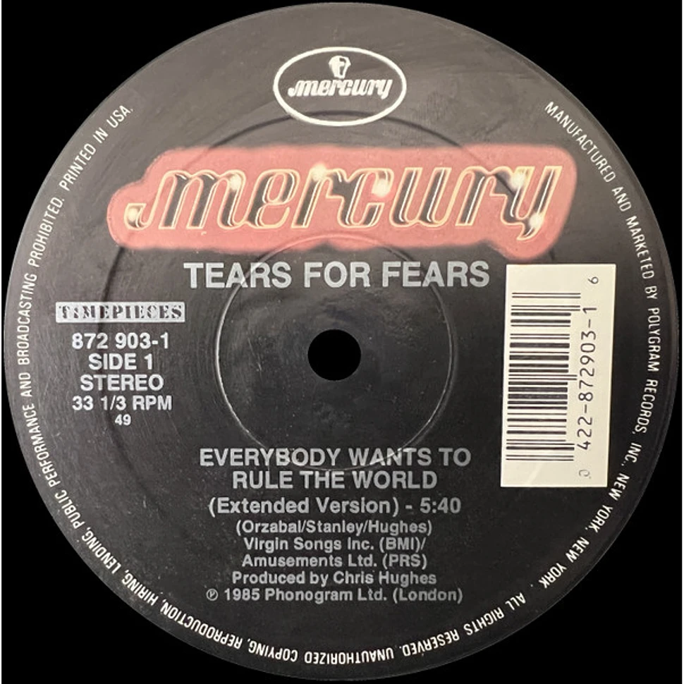 Tears For Fears: Shout / Everybody Wants To Rule The World Vinyl 12 —