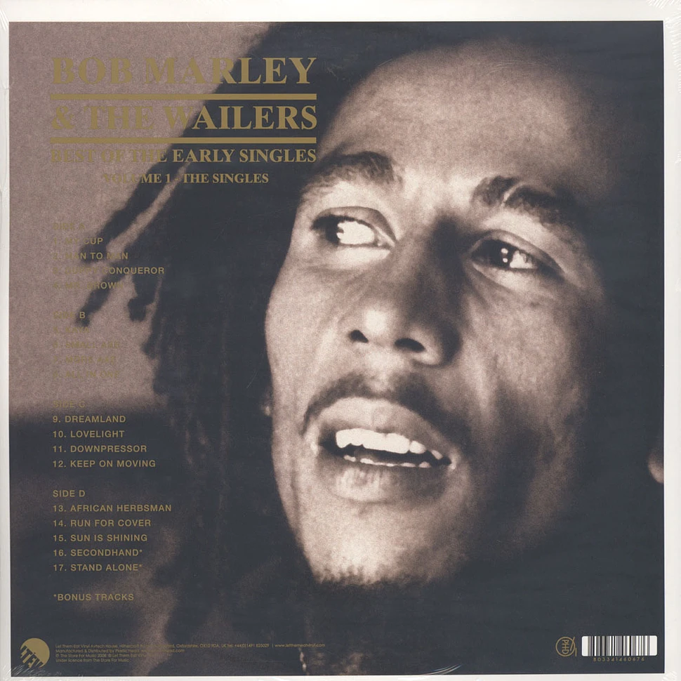 Bob Marley - Best Of The Early Singles Volume 1 Colored Vinyl Edition