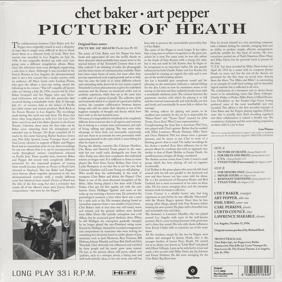 Chet Baker & Art Pepper - Picture Of Health