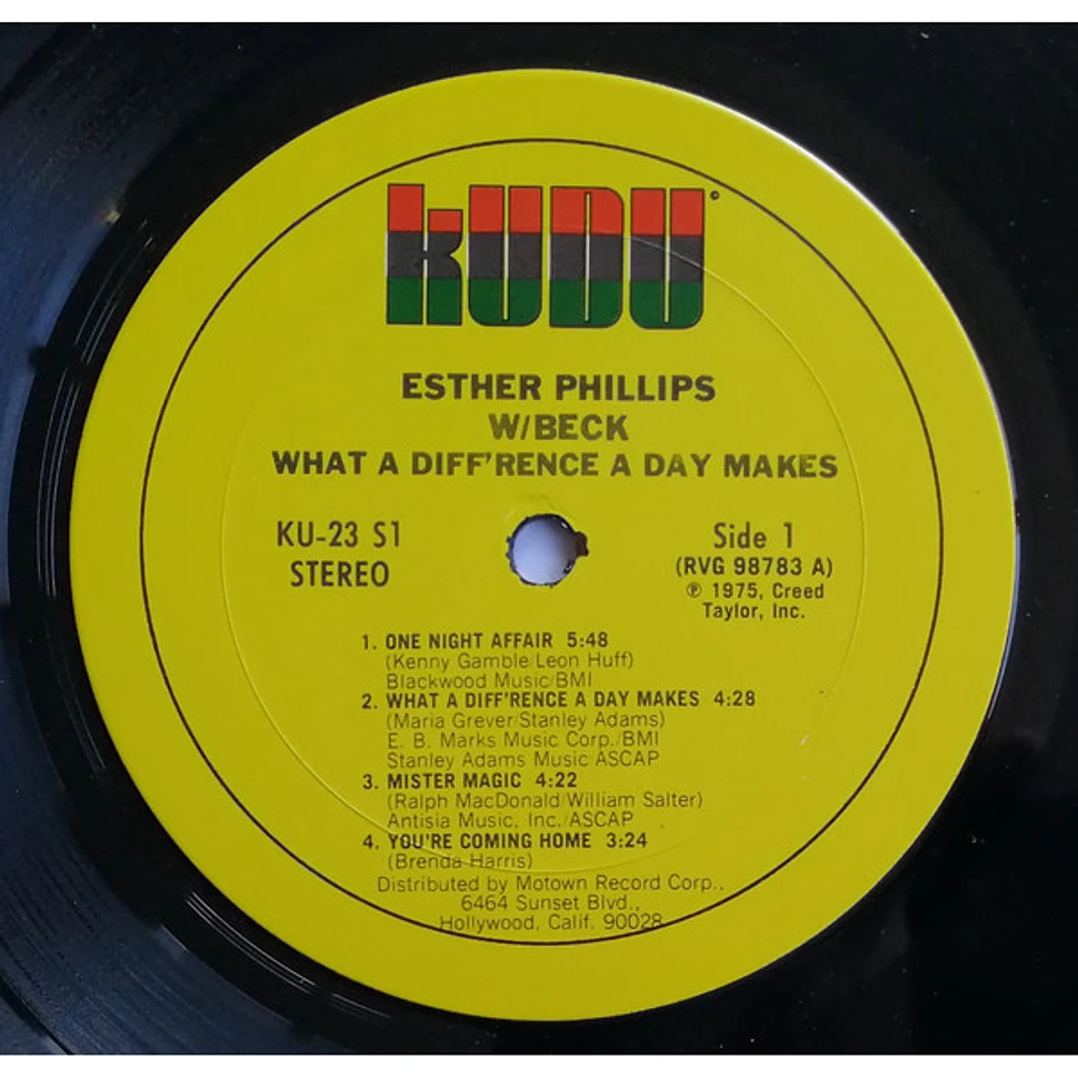 Esther Phillips W/ Joe Beck - What A Diff'rence A Day Makes