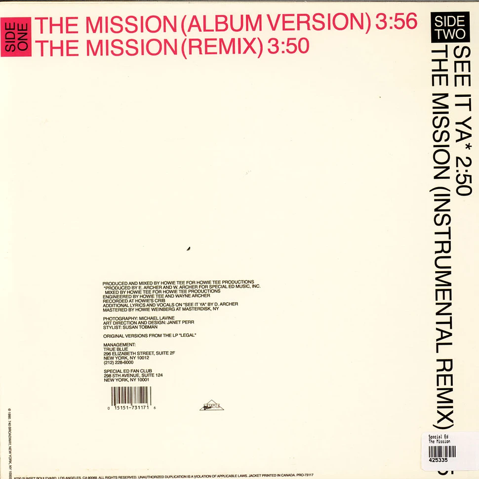 Special Ed - The Mission / See It Ya