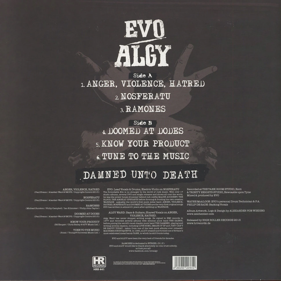 Evo / Algy - Damned Unto Death Black Vinyl Edition