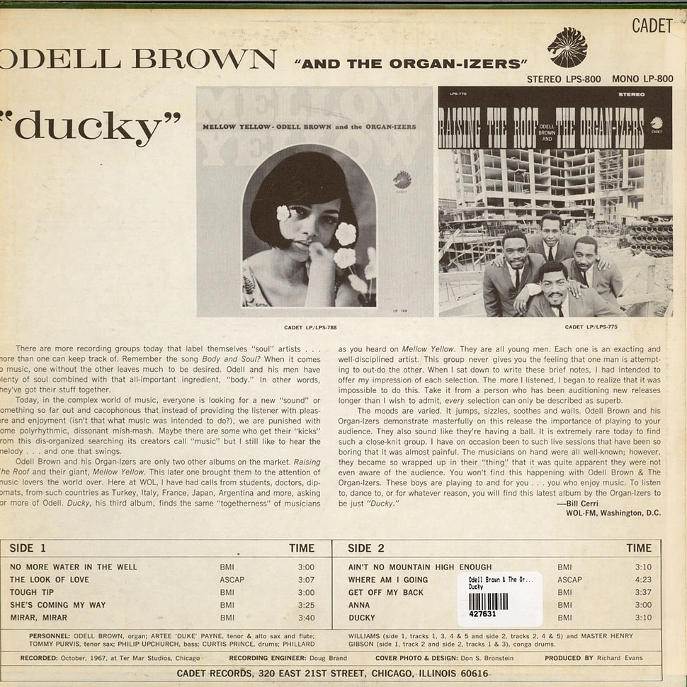 Odell Brown & The Organ-izers - Ducky