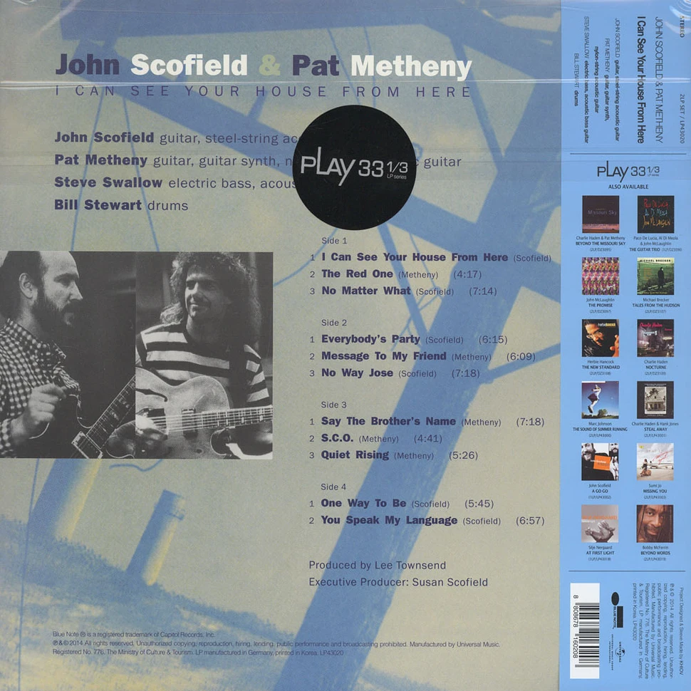 John Scofield & Pat Metheny - I Can See Your House From Here