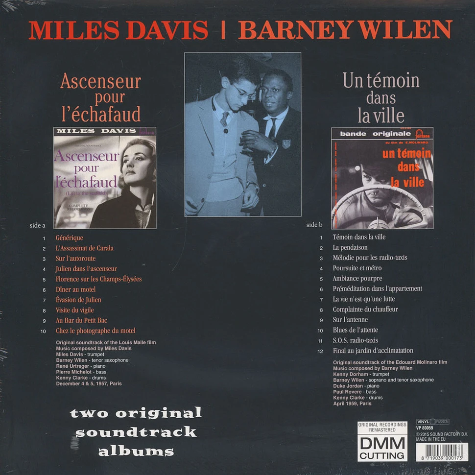 Miles Davis / Barney Wilen - OST Ascenseur Pour L'Echafaud / Un Temoin Dans La V