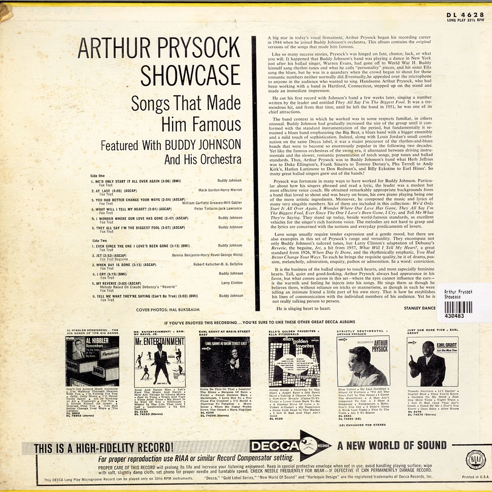 Arthur Prysock - Showcase