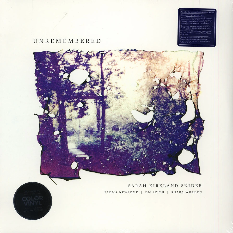 Sarah Snider Kirkland, Padma Newsome & DM Stith - Unremembered Colored Vinyl Edition