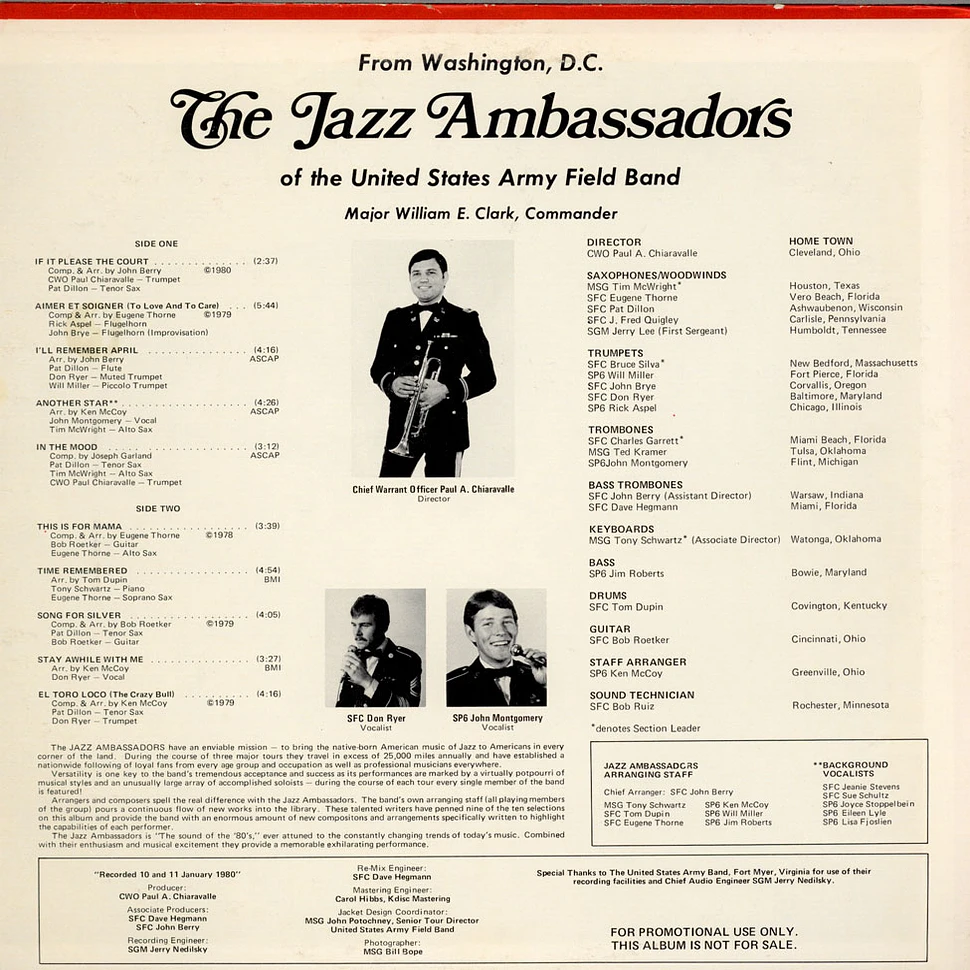 The Jazz Ambassadors Of The United States Army Field Band - The Jazz Ambassadors