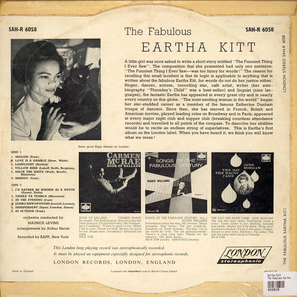 Eartha Kitt - The Fabulous Eartha Kitt