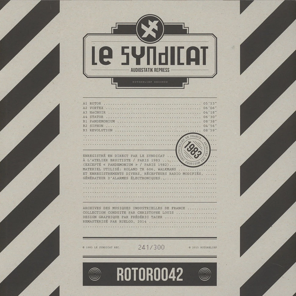 Le Syndicat - Audiostatik Repress Black Vinyl Edition