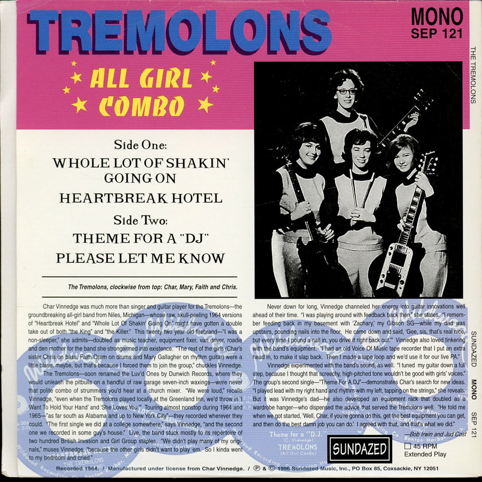 The Tremolons - All Girl Combo E.P.