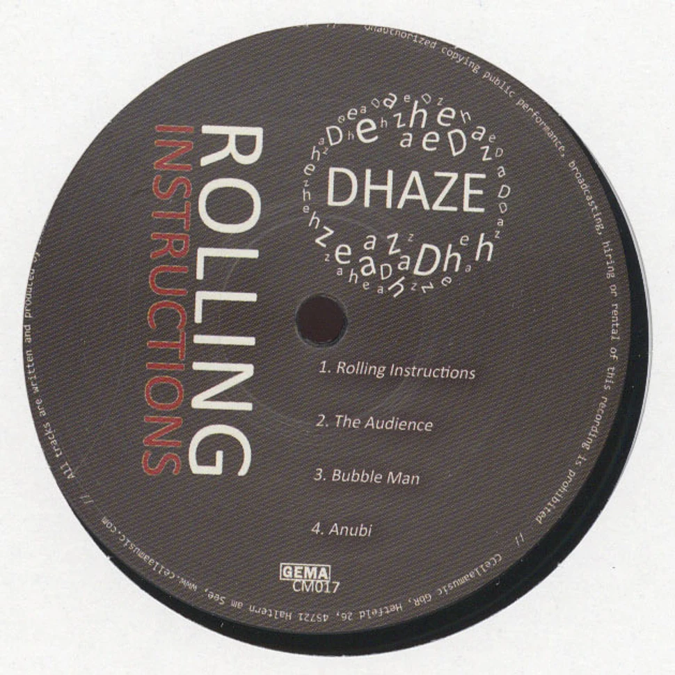 Dhaze - Rolling Instructions