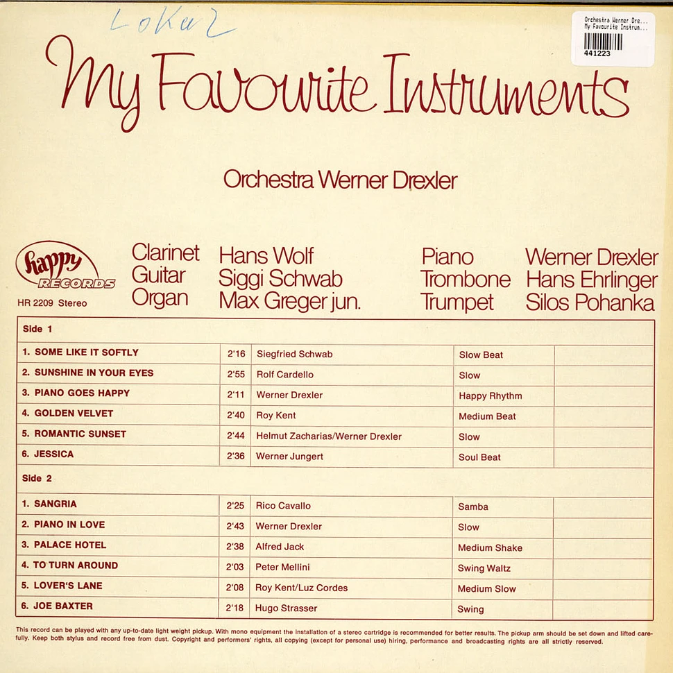 Orchestra Werner Drexler - My Favourite Instruments