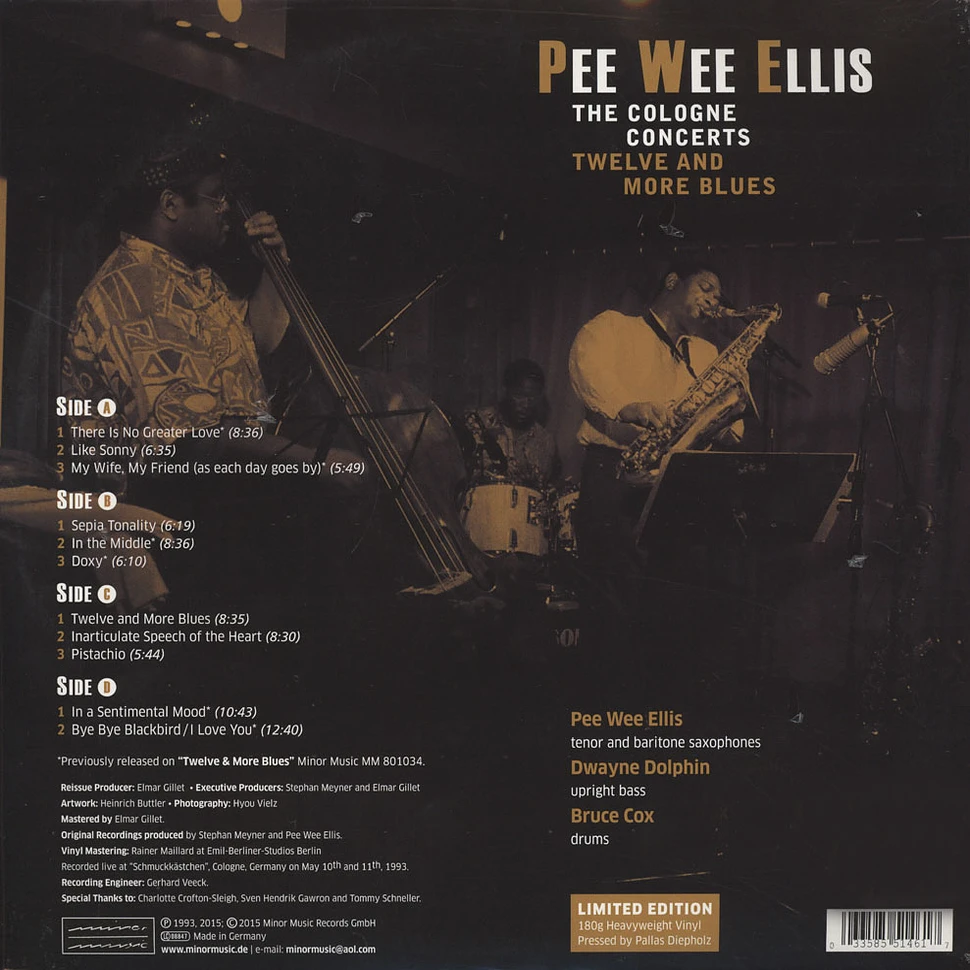 Pee Wee Ellis - The Cologne Concerts - Twelve And More Blues