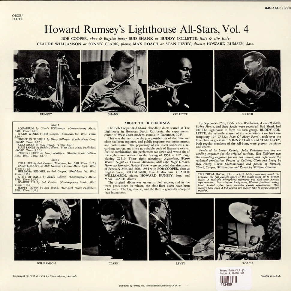 Howard Rumsey's Lighthouse All-Stars - Volume 4, Oboe/Flute