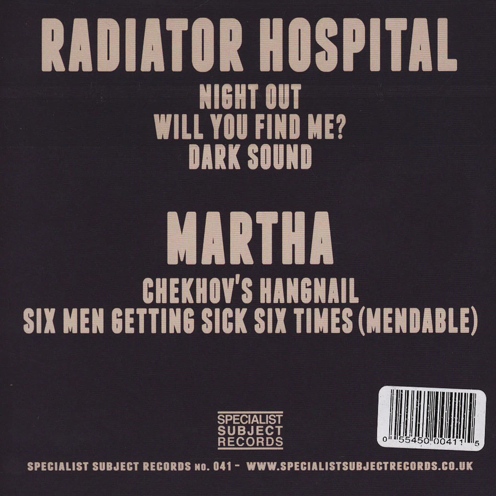 Radiator Hospital / Martha - Split