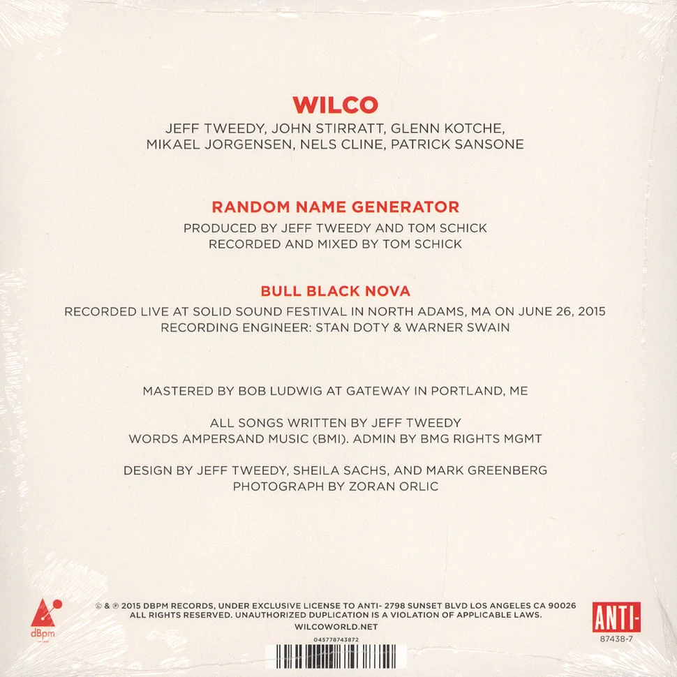 Wilco - Random Name Generator