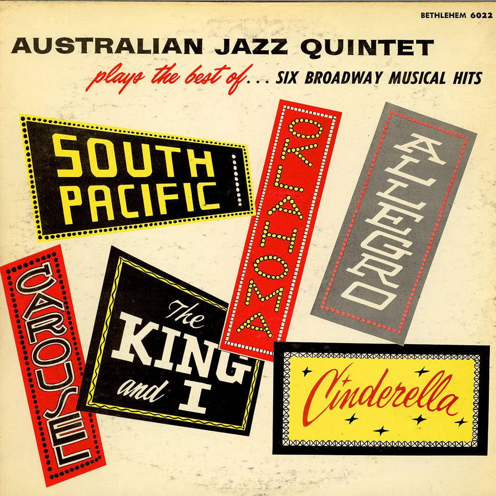 The Australian Jazz Quintet - Plays The Best Of...Six Broadway Musical Hits