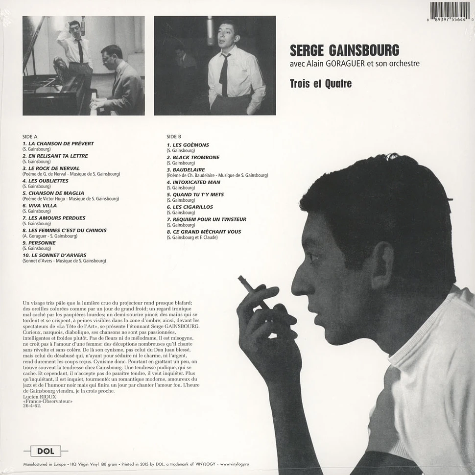 Serge Gainsbourg - Trois Et Quatre 180g Vinyl Edition