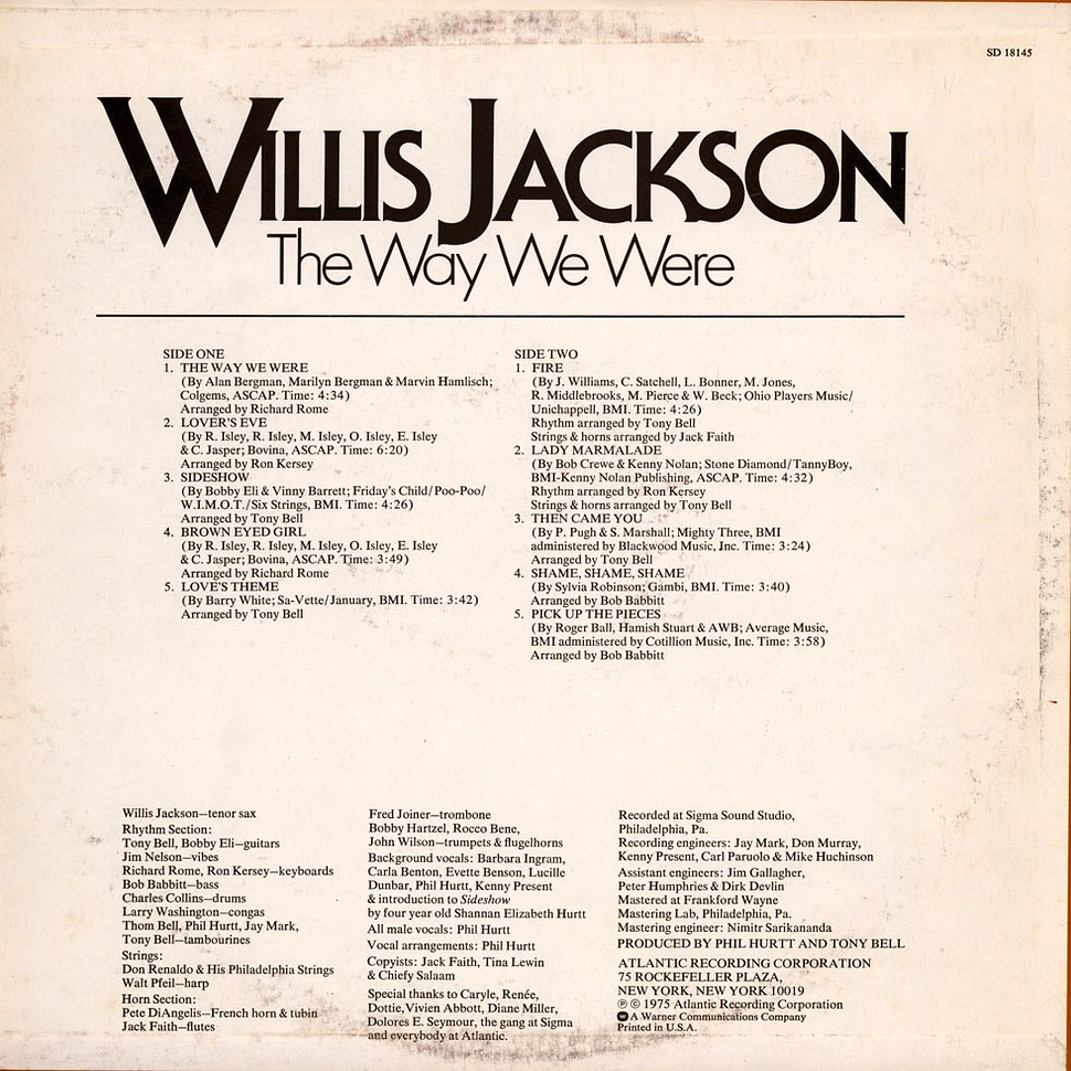 Willis Jackson - The Way We Were