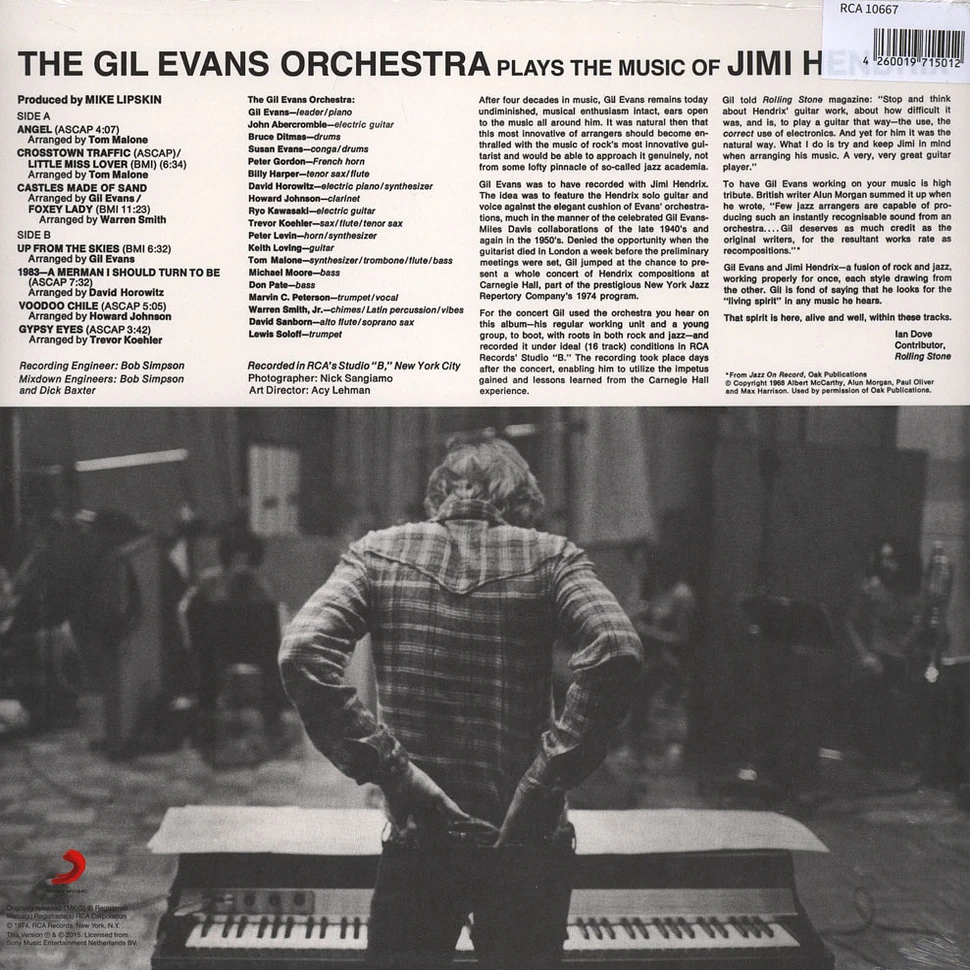 The Gils Evans Orchestra - The Gil Evans Orchestra Plays The Music Of Jimi Hendrix
