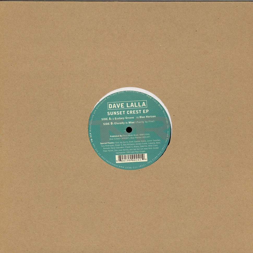 Dave Lalla - Sunset Crest EP