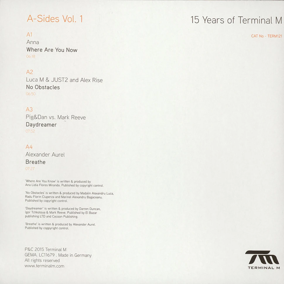 V.A. - 15 Years Of Terminal M The A-Sides Volume 1