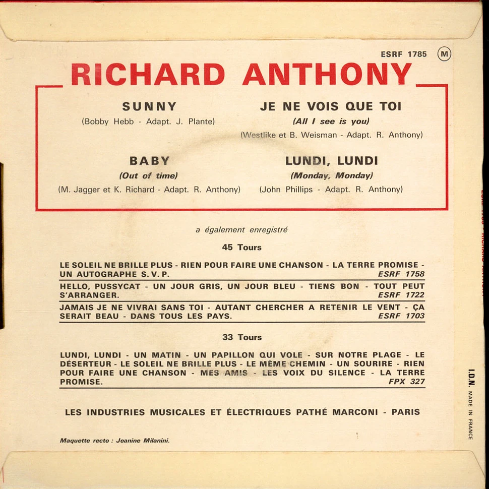 Richard Anthony - Sunny