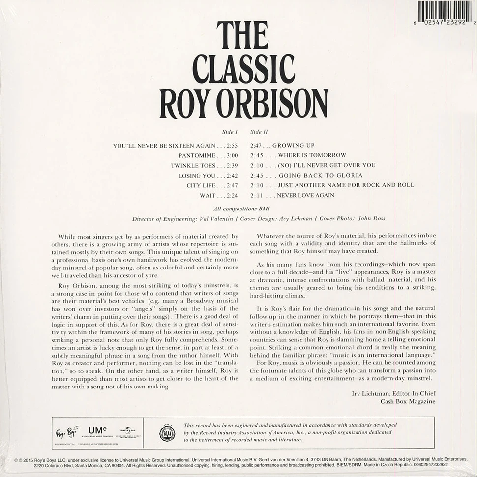 Roy Orbison - Classic Roy Orbison