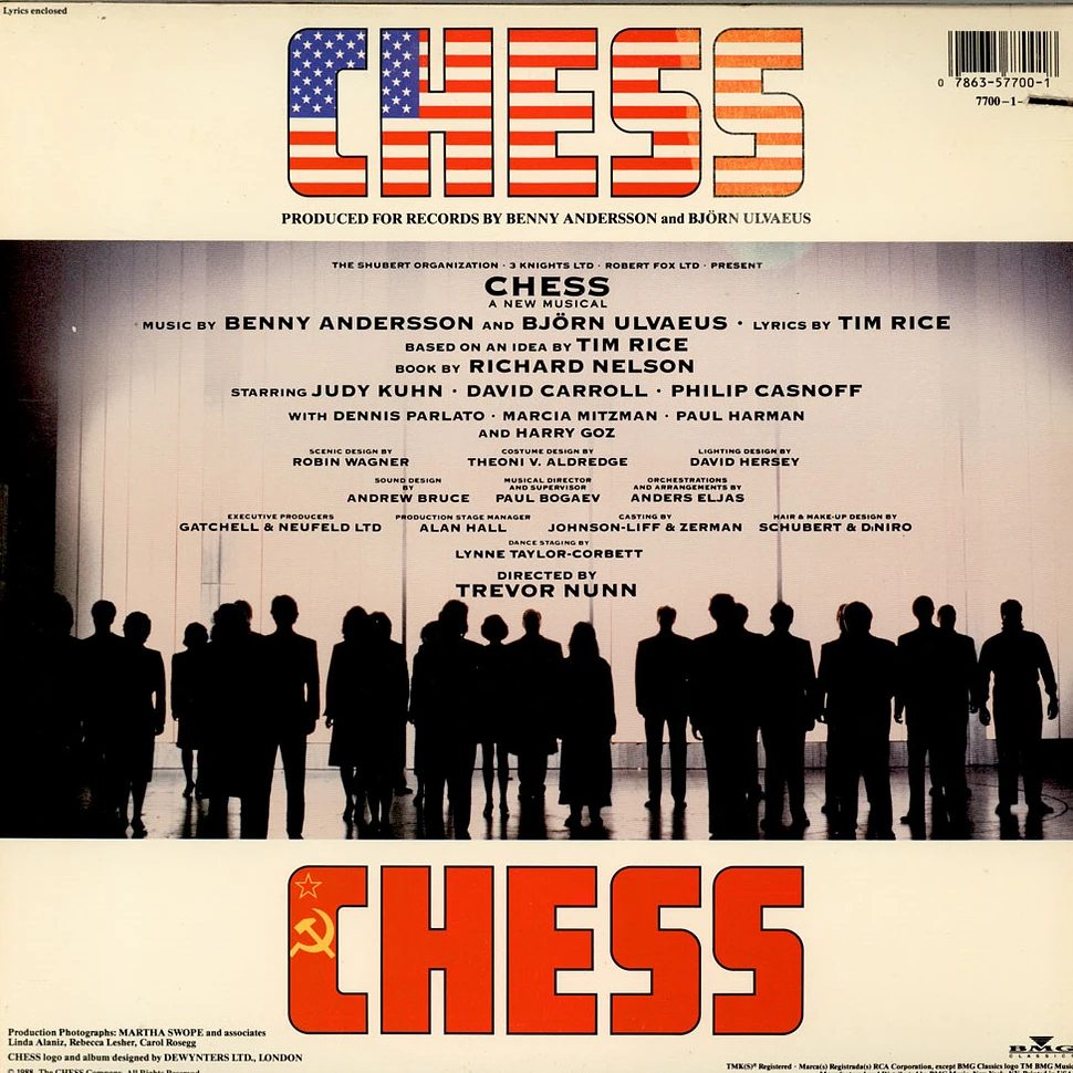 "Chess" Original Broadway Cast - Chess (Original Broadway Cast Recording)