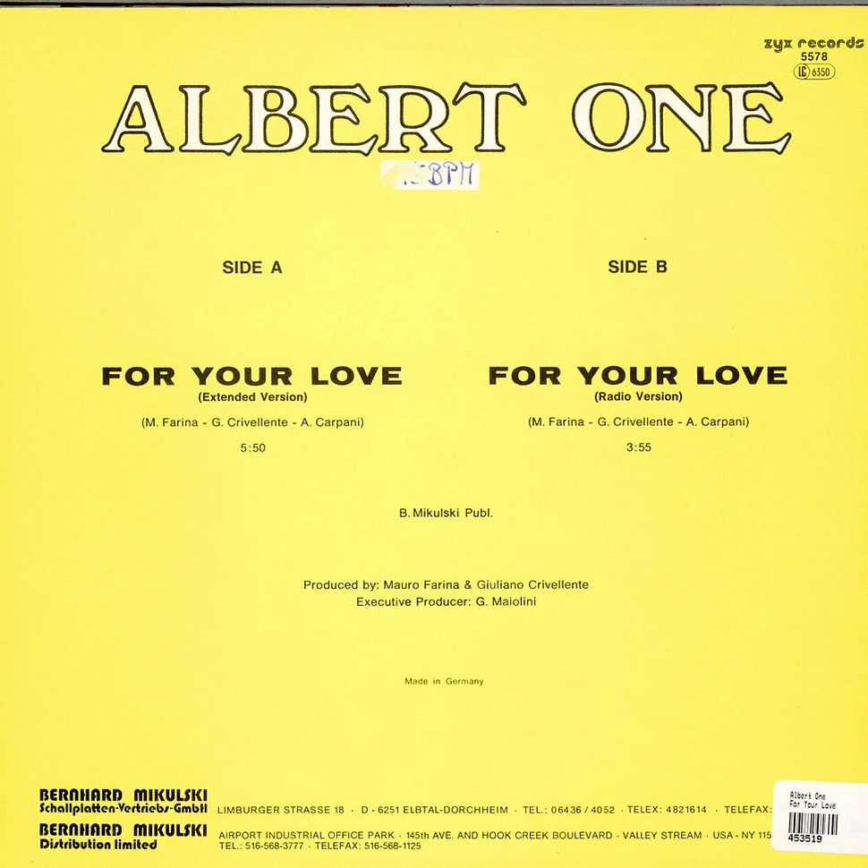 Albert One - For Your Love