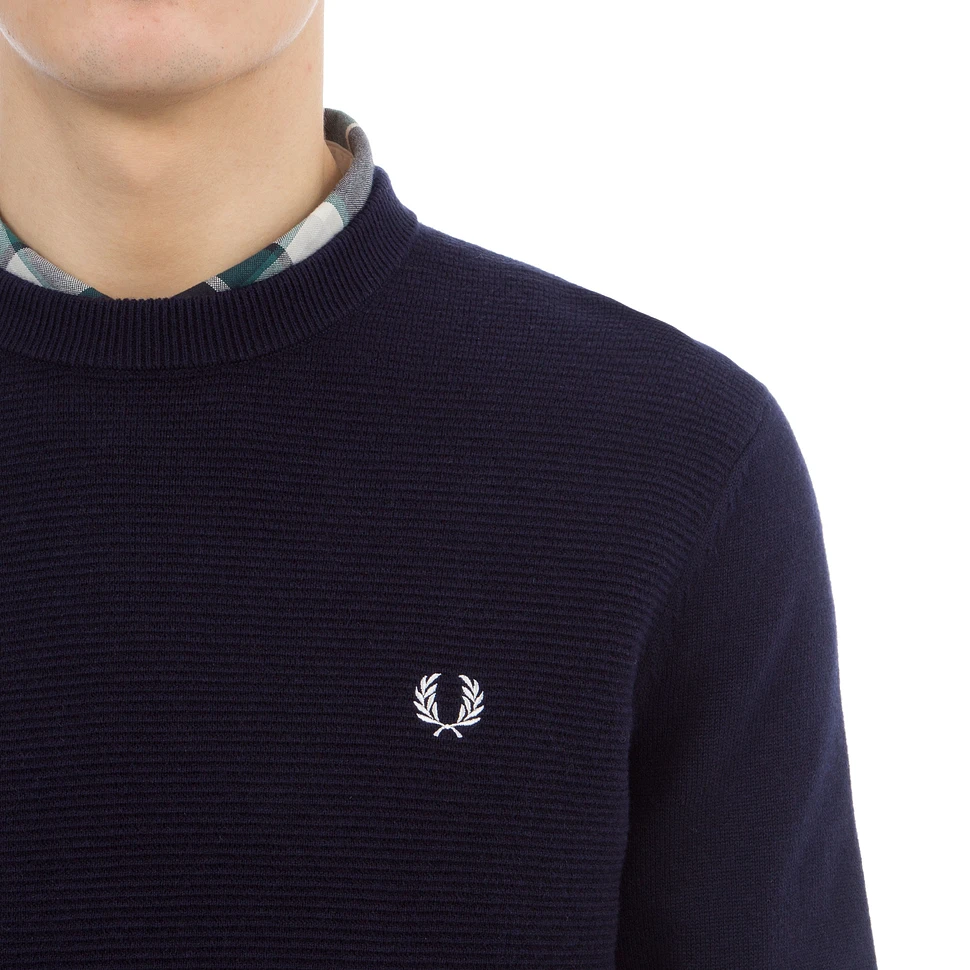 Fred Perry - Textured Tuck Stitch Crewneck Sweater