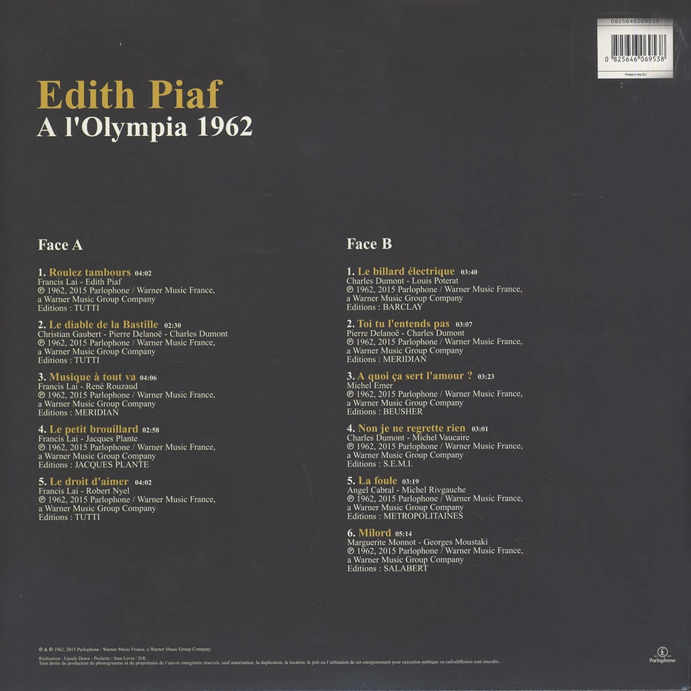 Edith Piaf - A L'Olympia 1962