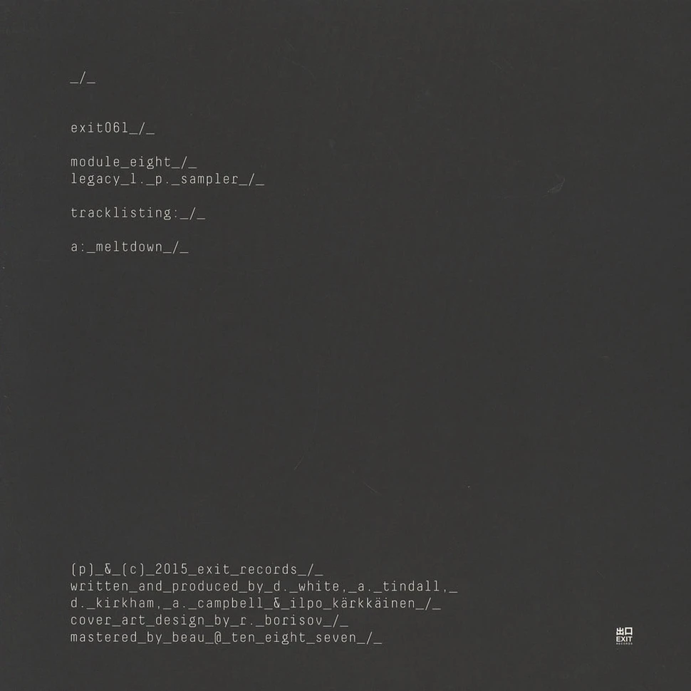 Module Eight - Meltdown 'Legacy' LP Sampler