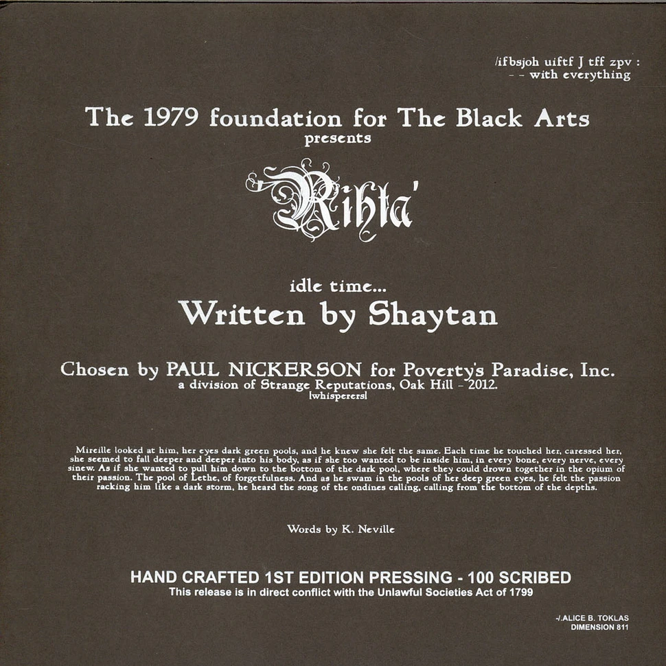 The 1979 Foundation For The Black Arts Presents Shaytan - Rihta