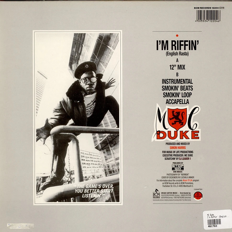 MC Duke - I'm Riffin' (English Rasta)