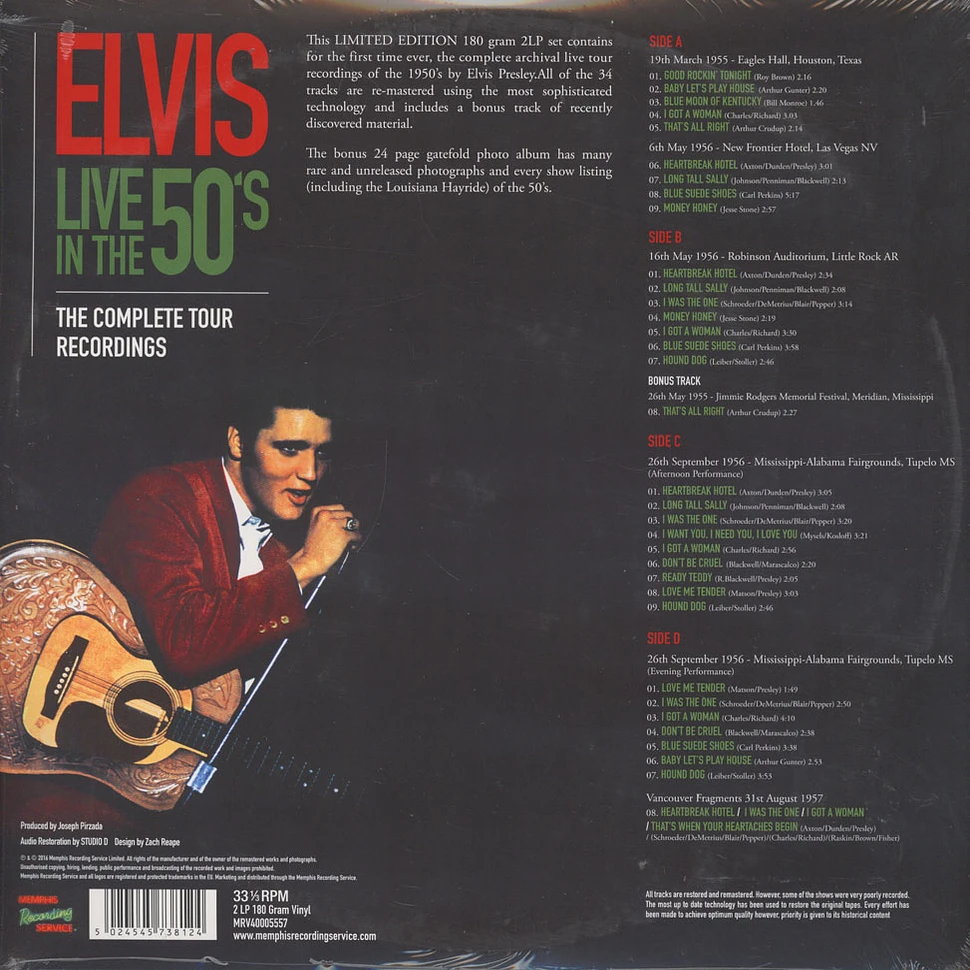 Elvis Presley - Live In The 50's - The Complete Tour Recordings
