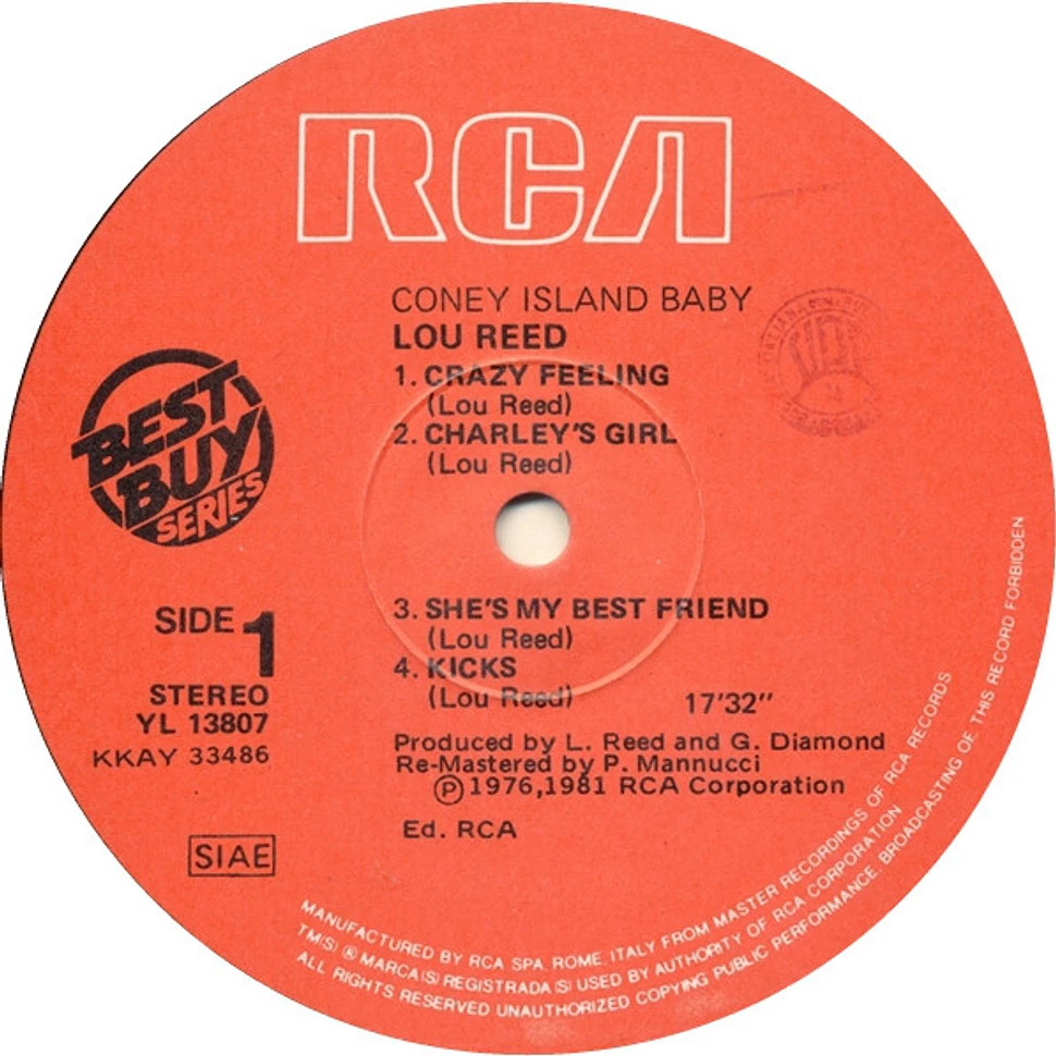Lou Reed - Coney Island Baby