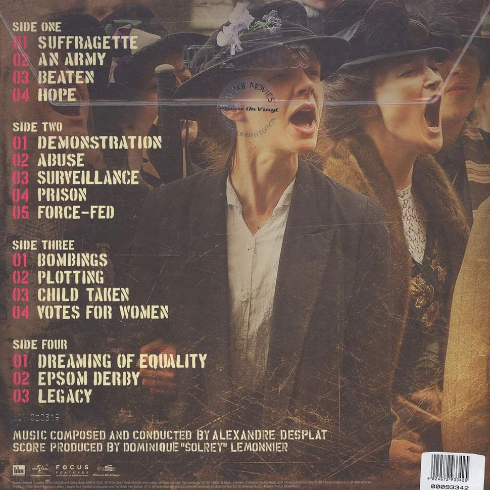 Alexandre Desplat - OST Suffragette Pink / Black Vinyl Edition