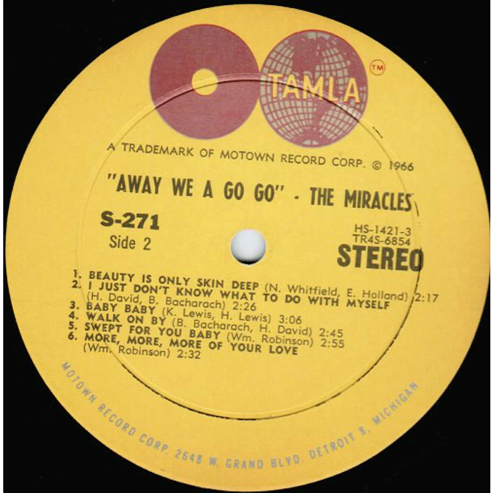 The Miracles - Away We A Go-Go