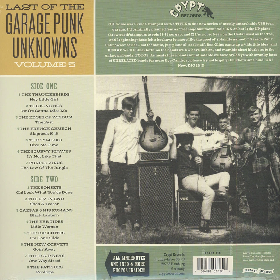 V.A. - Last Of The Garage Punk Unknowns Volume 5