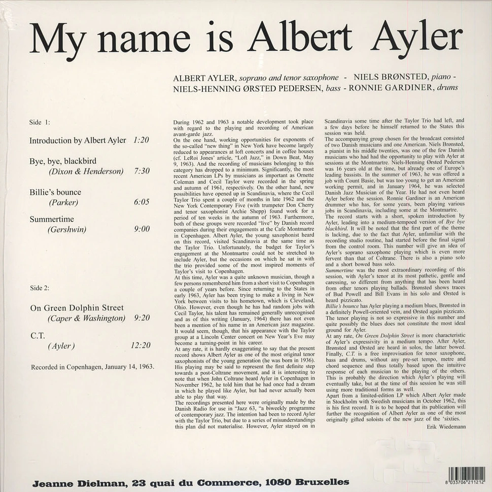 Albert Ayler - My Name Is Albert Ayler