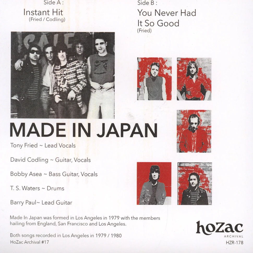 Made In Japan - Instant Hit / You Never Had It So Good