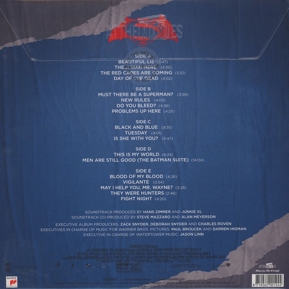 Hans Zimmer & Junkie XL - OST Batman V Superman: Dawn Of Justice Black Vinyl Edition
