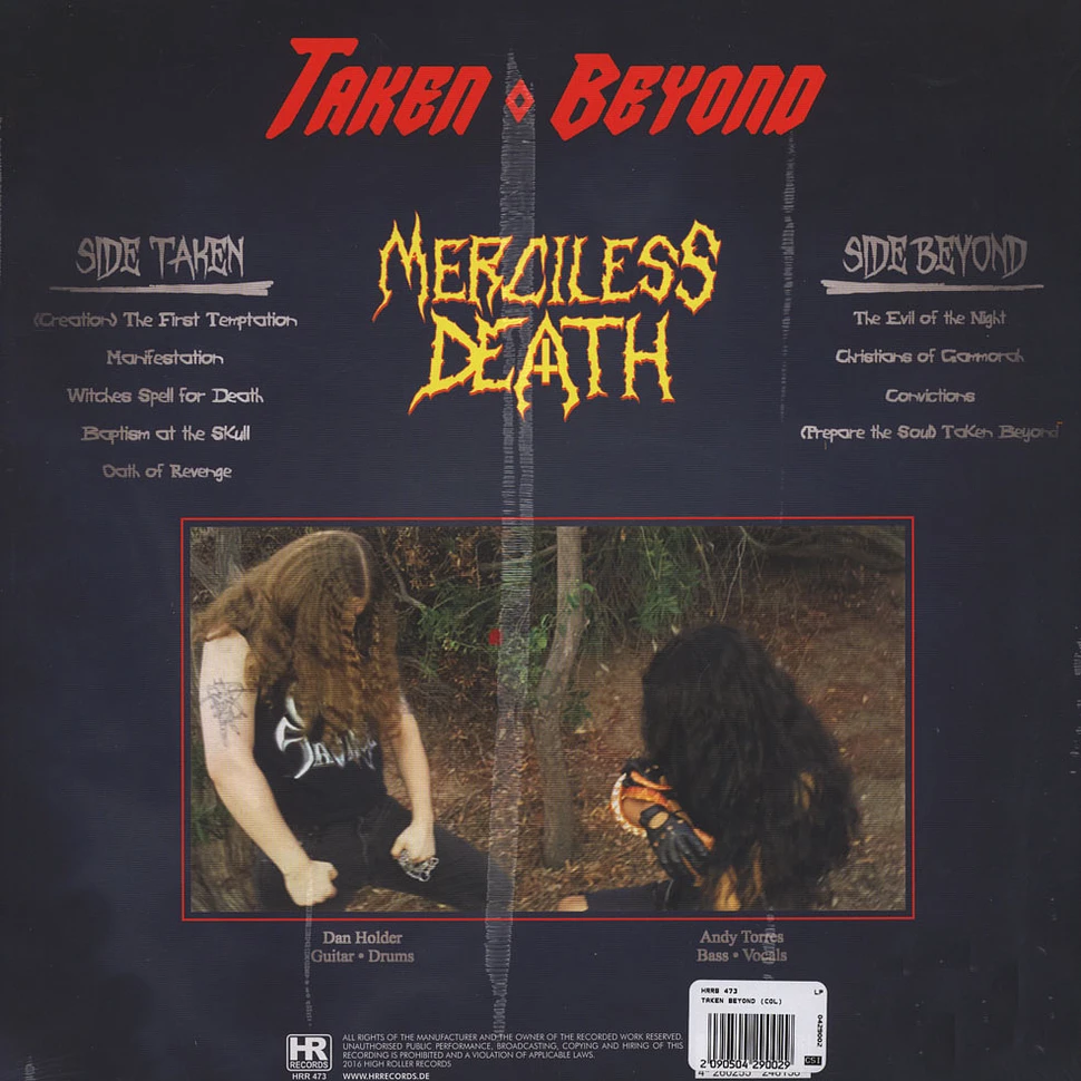 Merciless Death - Taken Beyond Colored Vinyl Edition