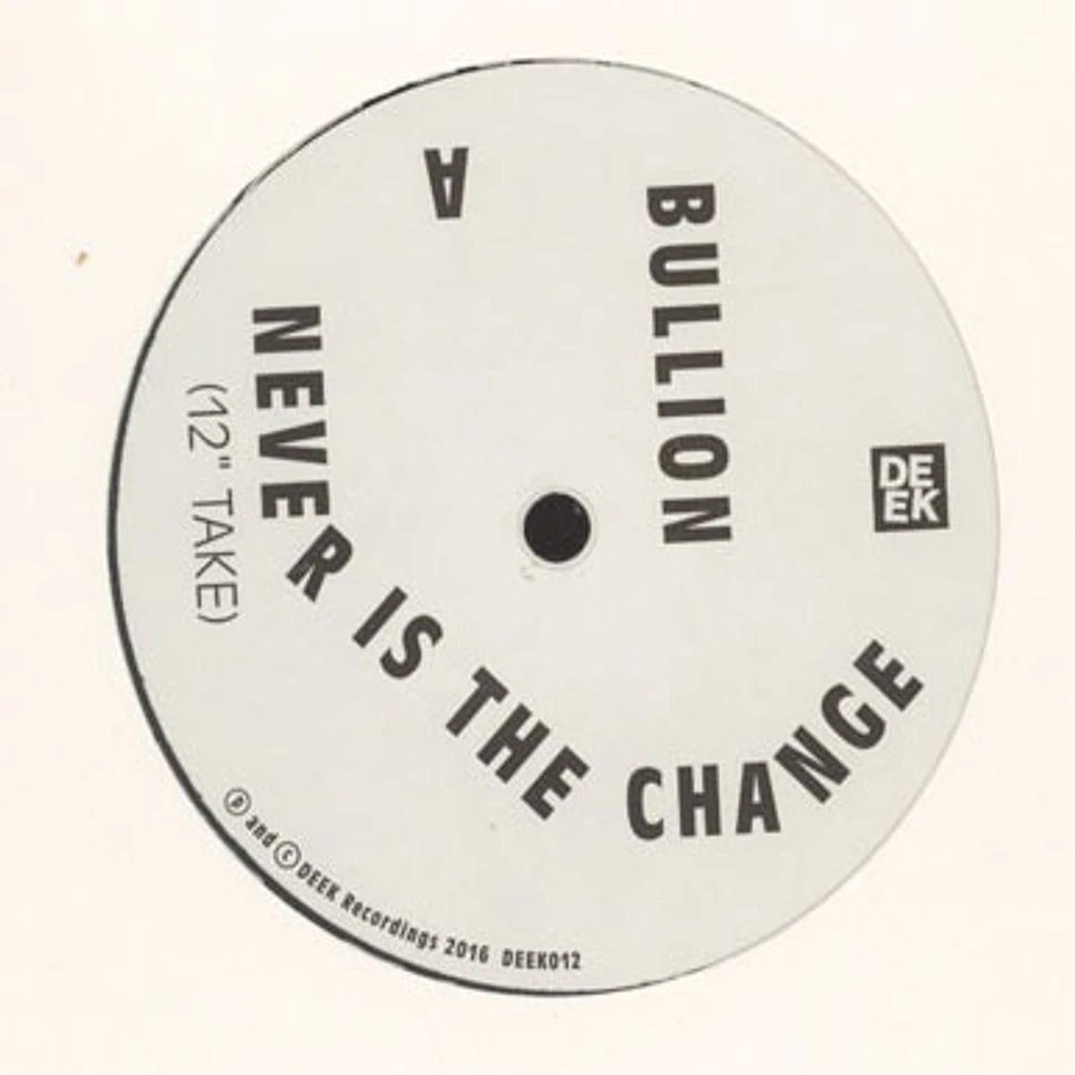 Bullion - Never Is The Change